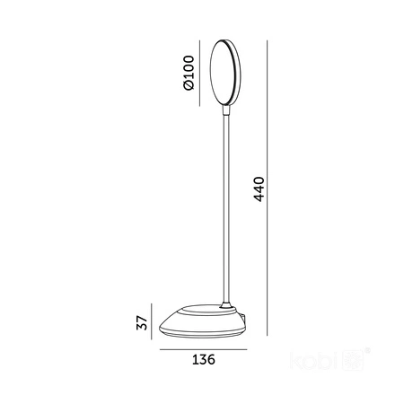 LED 5W 200lm CCT 270° Wiederaufladbar Blau Visua Kobi Schreibtischlampe