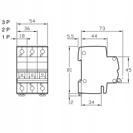 3P 63A IP20 415V Schneider Lasttrennschalter