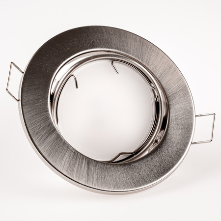 Einbaustrahler GU10, MR16 Einbauspot HALOGEN Runde beweglich Satin Blech AURELI LUMILED