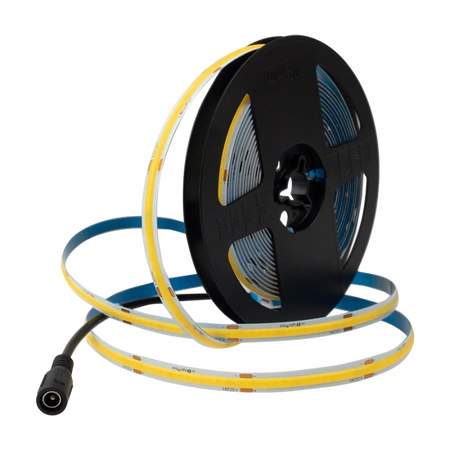 LED-Streifen COB 7W/m 630lm/m 320LED/m 24V 6000K Cold IP20 Rolle 5m + Netzteil + Fernbedienung Ecolight