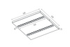 LED-Panel-Deckenleuchte 23W 60x60cm 2800lm 3500K Warm 90° Anbaumontage Schwarz Kanlux
