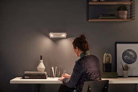 LED-Deckenleuchte 2x 4.5W 2700K Dimmbar CLOCKWORK Moving White PHILIPS