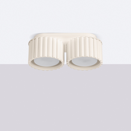 Anbauleuchte 2x GX53 Aluminium Beige Aura Deep Space SL.1793 Sollux