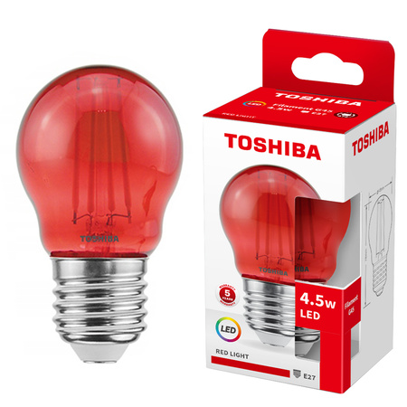 LED Lampen E27 G45 4.5W = 40W Rote Glühwendel TOSHIBA