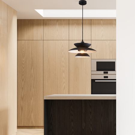 Decke Hängelampe E27 Schwarz Berit Sanico Goldlux