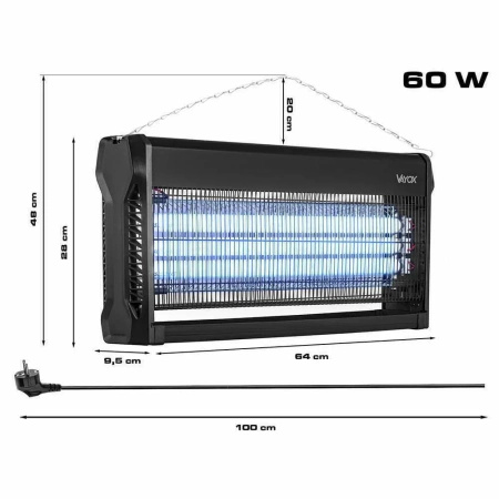 Elektrische Insektizidfalle 300m2 60W für Fliegen Mücken Insekten VAYOX