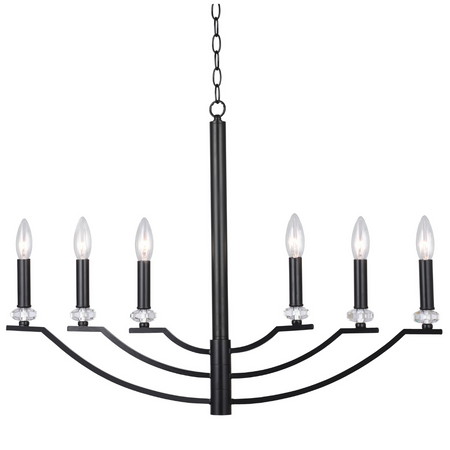 HIMS Kronleuchter Hänge-Deckenleuchte 6xE14 120cm - GOLDLUX (Polux)