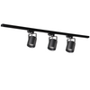 Stromschienen-Kit 1-Phasen-Schiene + 3x GU10 Reflektor Schwarz MINOR Sanico Goldlux