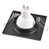 Set aus 3x quadratischer, schwarzer, beweglicher Halogenlampe GOLDLUX (Polux) + GU10 3,5W LED Lampen