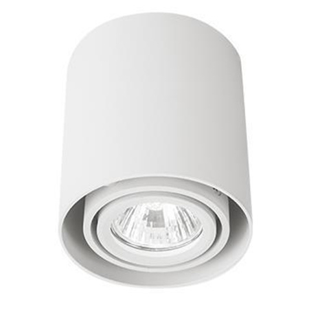 Aufputz Halogen Tuba Reflektor Spot GU10 Rund Beweglich Weiß Geführt