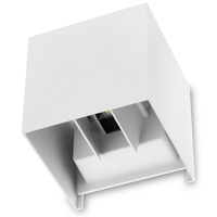 LED-Gartenwandleuchte 2x4W 3000K nach oben und unten verstellbar Weiß RIKO KOBI