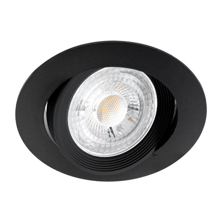 Einbaustrahler GU10, MR16 Einbauspot HALOGEN Runde beweglich Schwarz VENTUS LUMILED