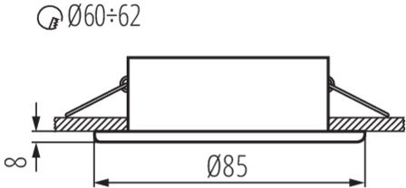 MARIN MR16 Gx5,3 Halogen-Deckeneinbauleuchte mattes Messing Kanlux