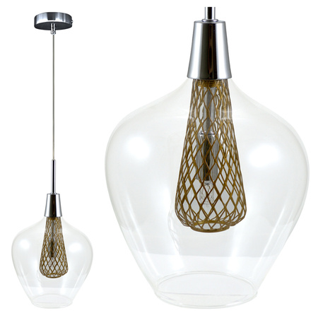 HÄNGE-DECKENLEUCHTE Dyson 1xG9 transparent GLAMOUR