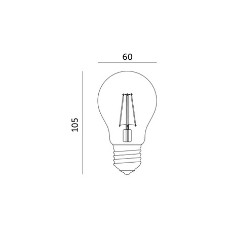 LED-Lampe E27 Ball 7W 806lm 4000K Neutral 360° Filament Line Kobi
