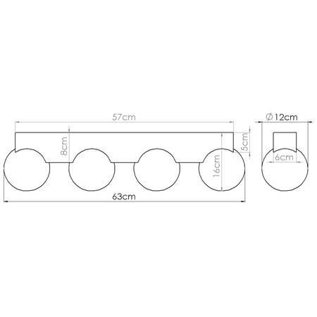 Deckenleuchte 4x G9 Naturholz BULBO Peach Puff SL.1685 Sollux