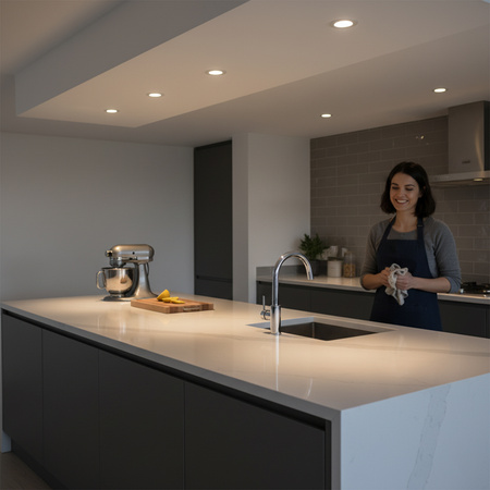 Einbaustrahler GU10, MR16 Einbauspot HALOGEN Runde beweglich Weiß CASSIO LUMILED