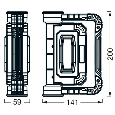 LED-Flutlicht Akku-Arbeitsleuchte 6500K 1400lm LEDVANCE Flutlicht