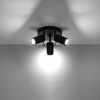 RING Deckenleuchte 3xGU10 Reflektor Halogen Leuchte Beweglich Schwarz SOLLUX