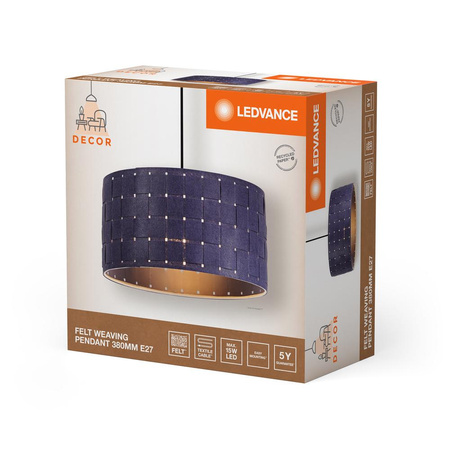 Dekorative Decke Pendelleuchte E27 Überhang Grau Dekor Ledvance