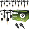 Garten Girlande Outdoor-Lichterkette 20m 40x E27 Glühbirnen 7W 4000K MALUS Lumiled