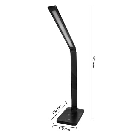 LED-Nachtschreibtischlampe 7W 2700K-6000K CCT USB dimmbar Touch QI Ladegerät