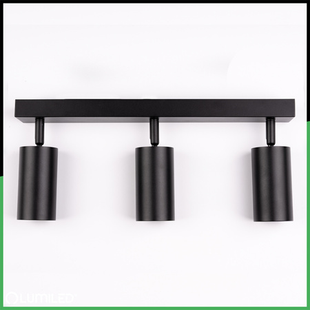 Deckenleuchte mit 3x GU10-Sockeln, Einbaustrahler HALOGEN schräg TABULA SPOT LUMILED