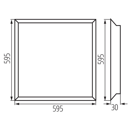 LED-Paneel Deckeneinbauleuchte 36W BAREV ECO Weiß Kanlux