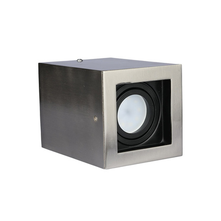 Spot-Deckenleuchte GU10 quadratisch satiniertes Nickel VT-797 V-TAC