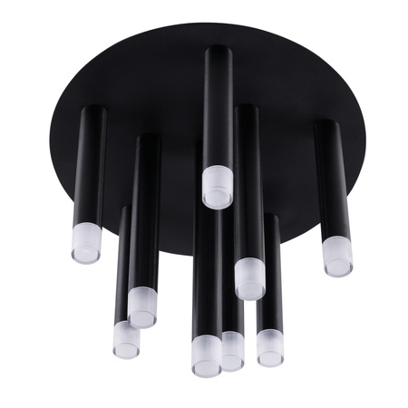 Deckenanbauleuchte 9x G9 Schwarz Glam Sanico Goldlux