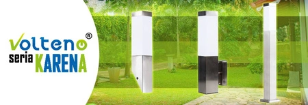 Gartenwandleuchte E27 Fassadenleuchte schlicht Chrom KARENA VOLTENO