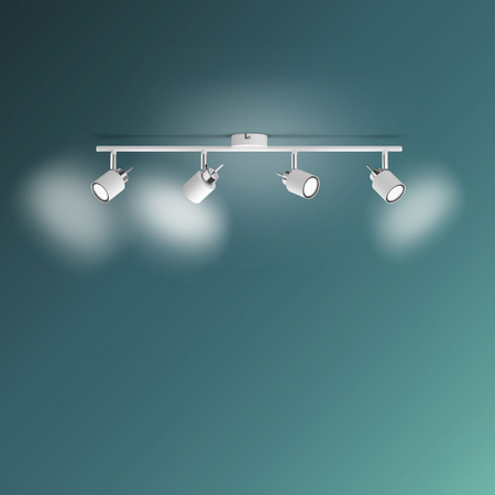 MERANTI Deckenleuchte 4x GU10 Wandleuchte Reflektor Moving white PHILIPS