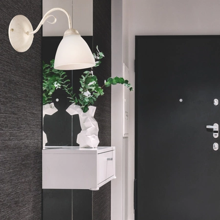 Wandleuchte ADELLE E27 Weiß Klassisch KM-1.6 Lamkur