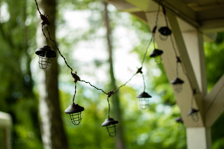 SOLAR GIRLAND 10x Metalllaterne 4,5m Garten dekorativ 3000K warm