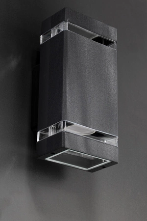 Wandleuchte Außen 2x GU10, Garten-Wandleuchte IP54 nach oben und unten VELA LUMILED