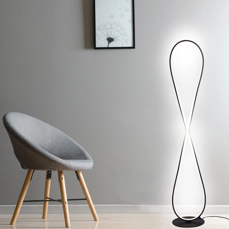 LED Stehleuchte Stehend 32W 3800lm 4000K Neutral Schwarz INFINITO Sanico Goldlux