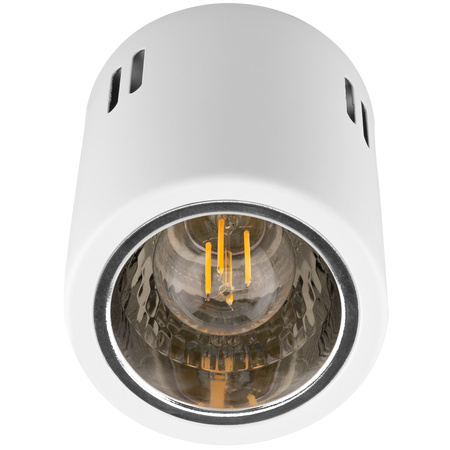 Aufbauleuchte E27, Aufbauspot Runde Tube Weiß Fest APUS 10 LUMILED