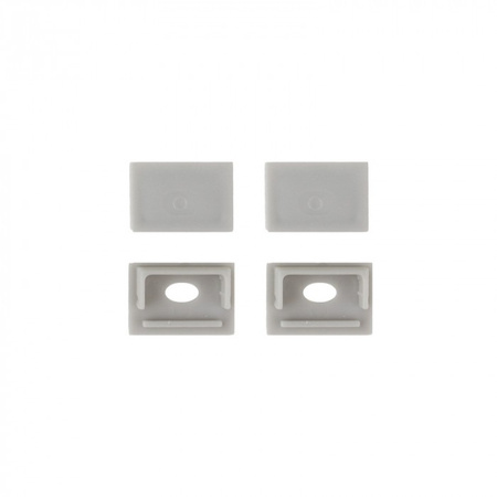 Aluminium LED-Profil für Gipskartonplatten REGIPS breit unter Fliesen eloxiert 2m mit transparentem Diffusor für LED-Streifen + Endkappen GNS Ecolight Serie