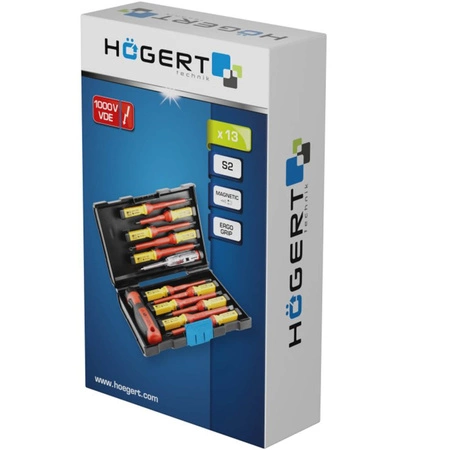 Präzisions-Elektroschraubendreher-Satz 13-teilig isoliert 1000V Hoegert Technik