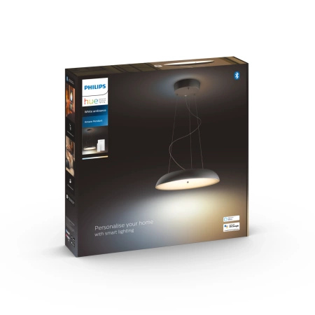 AMAZE Schwarz 25W CCT RGB PHILIPS HUE Bluetooth Zigbee Pendel-Deckenleuchte + Dimmschalter