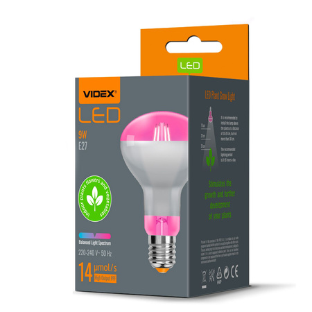 LED Lampen E27 R80 Reflektor 9W lm 1200K Warm 120° FILAMENT Videx