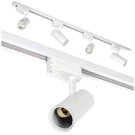 1-Phasen Stromschienenleuchte + Strahler 4x GU10 1m Weiß Nextrack Go Kobi