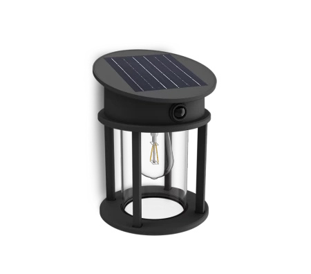 Gartenwandlampe Solar Outdoor Fassade LED 3.2W 470lm 4000K IP44 mit Bewegungs- und Dämmerungssensor Schwarz Geri Ultra Efficient Philips