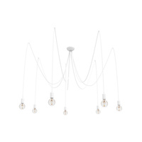 SPIDER Deckenleuchte 9743 Nowodvorski Weiß 7xE27 Pendelleuchte Spider 300 cm Modern