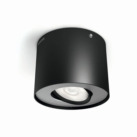 LED PHASE Anbauleuchte 6.5W 2700K Dimmbar Beweglich Schwarz PHILIPS