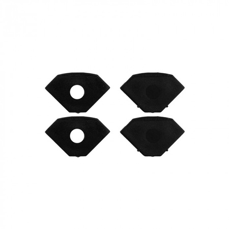 LED-Eckprofil aus Aluminium Aufputz Schwarz 2m mit transparentem Diffusor für LED-Streifen + Kappen Serie Ecolight R