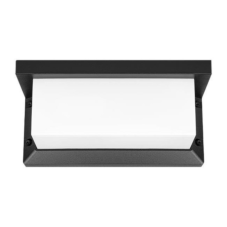 Gartenlampe LED-Wandleuchte 12W architektonische Leuchte rechteckig Lagos Schwarz mit Bewegungssensor