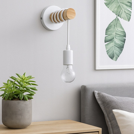 Spot E27 Weiß Braun Eos Masterled Wall Hanging Wandleuchte