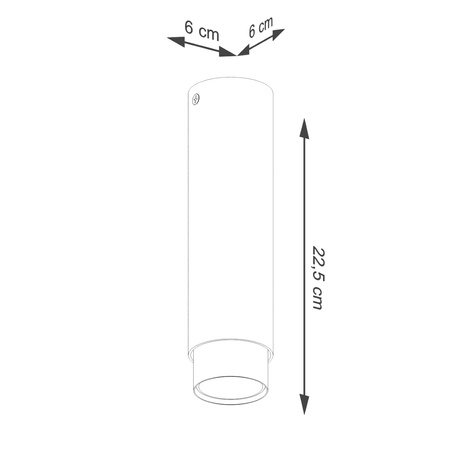 Deckenleuchte Leuchte Aufbauleuchte Tuba Spot GU10 Schwarz Gold Nero Bittersweet Shimmer SL.1411 Sollux
