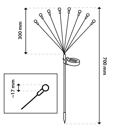 Solar Gartenlampe LED TULIO Angetriebene Dekorative Gebläsekugeln RGB LUMILED